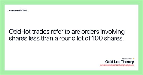 odd lot theory|What Is an Odd.